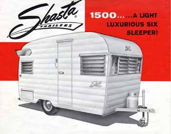 Original dimensions, features and specifications for the Shasta 1500 Vintage Trailer